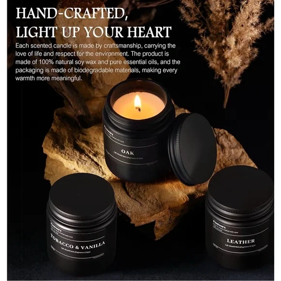 9 Pack Scented Candles Set Gifts for Men, Aromatherapy Candle Set with Scents - Picture 5 of 6